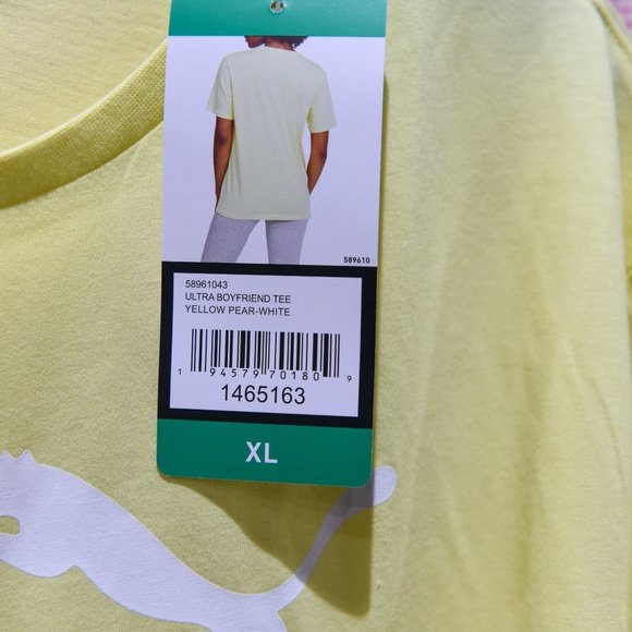 Puma Ladies' Logo Tee YELLOW - Picture 6 of 6